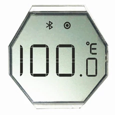 Custom size Numeric 7 Segment LCD Display White On Black LCD For Thermostat