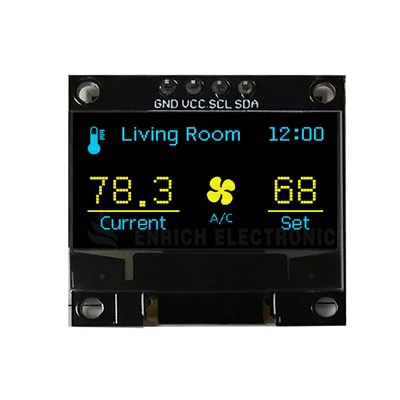 0.96 tommer OLED-skærmmodul I2C-grænseflade